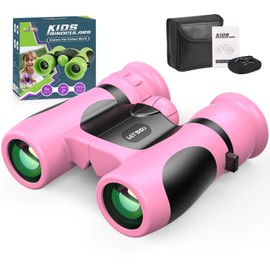 LetsGO toyz 2020 Binoculars for Children, 8 x 21, Christmas Gift & Outdoor Toy, pink
