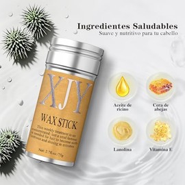 Juego de 5 Piezas de Cera para Cabello Mujer, Barra de Cera para el Cabello, No Graso y No Deja Residuos, Fórmula Natural, Adecuado para Pelo Encrespa