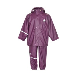 Celavi Girls Two Piece Rain Suit in Many Colours Rain Jacket (Celavi Zweiteiliger Regenanzug in Vielen Farben) - Dark Purple (Blackberry Wine 666), size: 110