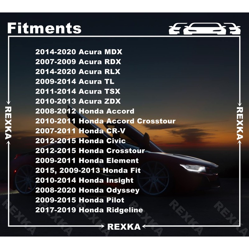 Rexka Tailgate Garnish Clips for Honda Acura 91513-SJK-003 Accord Civic