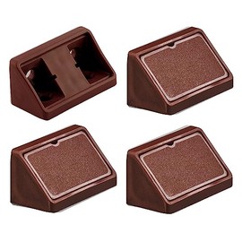 cyclingcolors 4x Corner Connectors Body Connector Furniture Connector Double 44 mm Plastic Angle Furniture, Brown
