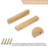 sourcing map 10Pcs Wood Drawer Pulls Handles with Screws Set