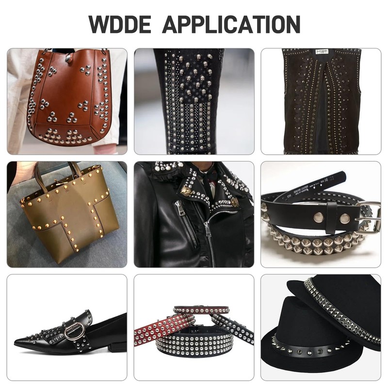 Leather Rivets Kit, 180 Pcs Leathercraft Double Cap Rivets 4