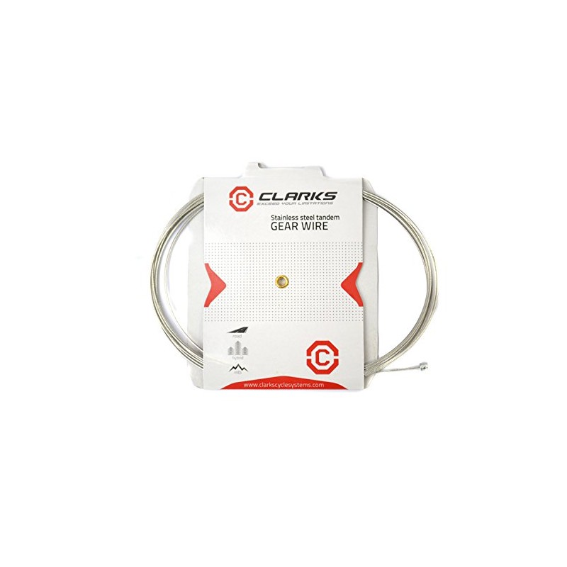 Clarks Tandem Gear Wire - Silver/Red, 305 cm