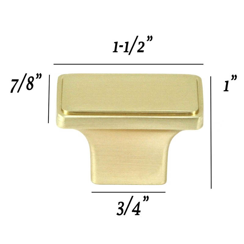 Kingsman NEPOLI Series 1-1/2 in. x 7/8 in. Solid Rectangular