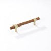 AENZOOY 6 Pack Zinc Alloy Black Walnut Kitchen Pulls Cabinets