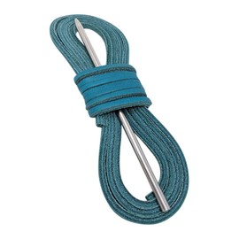 TOFL Leather Boat Shoe Lacing Kit | 45 inches | 1 Needle And 2 Strips [1 Pair] | Teal