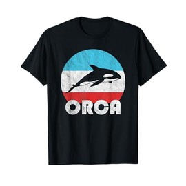 Orca Killer Whale Vintage Retro Silhouette Gift T-Shirt