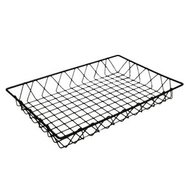 G.E.T. WB-953-BK 18" x 12" Rectangular Wire Pastry Basket, Metal