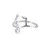 Dreamtimes Snake Rings Adjustable Ring for Women Fox Ring Stainless