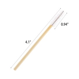 Tbestmax 300 Disposable Mascara Wands Eyelash Brush Spoolies for Eye Lash Extension Eyebrow Bamboo Stick White