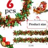 Shappy 196.8 Feet 6 Rolls Christmas Tinsel Garland Glitter Metallic