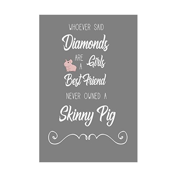 Skinny Pig Print Lined Note Book