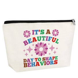 Behavior Analyst Gift Makeup Bag Behavior Therapist Gift for Women Therapist Appreciation Gift Cosmetic Bag Behavior Therapist ABA Gifts Therapy Mental Health Gifts Travel Pouch