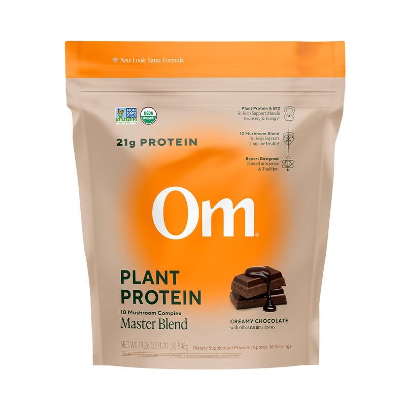 Om Mushroom Superfood Master Blend Plant Protein Creamy Chocolate