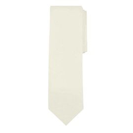 Jacob Alexander Solid Color Men's Regular Tie - Ivory Cream