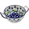 Polish Pottery Bouillon Cup 10 oz Bleeding Heart Peacock