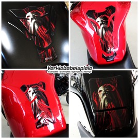 BIKE-label mini Tankpad 3D Motorbike Motorcycle Sticker Tank Protector Monster Hell Zombie X502393VA