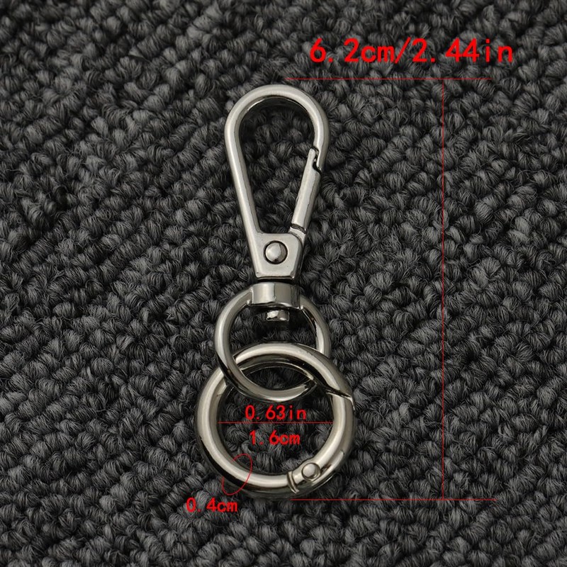 TANJUN Key-Chain with Quick-Release Spring Clip Keyrings - Car Keychain
