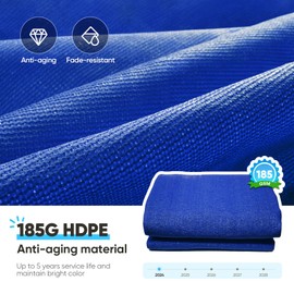 Quictent 24X24FT 185 GSM HDPE Square Sun Shade Sail Canopy 98% Sun Block Outdoor Patio Garden with Hardware Kit