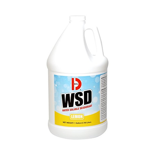 Big D Industries 1618 Water-Soluble Deodorant, Lemon Scent, 1gal Bottles (Case of 4 Gallons)
