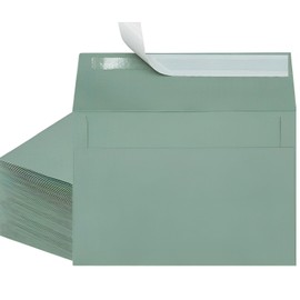 100 PCS Sage-Green A7 Envelopes 5.25 x 7.28 Inches Greeting Card Envelopes for 5x7''Weddings Invitation Cards, Greeting Cards, Birthday Baby Shower Invitations