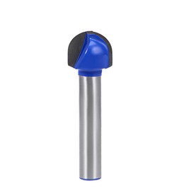 uxcell Router Bit 1/4 Shank 1/2 Cutting Dia. Core Box 2 Flutes Carbide Tip for Carpentry Woodworking Milling Cutter Tool
