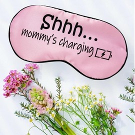 Mommy Charging Sleeping Mask with "If You Can Read This, Please Rub my feet Socks" for New Mom, Pregnant Mom, Baby Shower and Gender Reveal Party, Funny Maternity Gifts for Pregnant Woman.