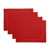 Solino Home Red Linen Placemats Set of 4 – 100%