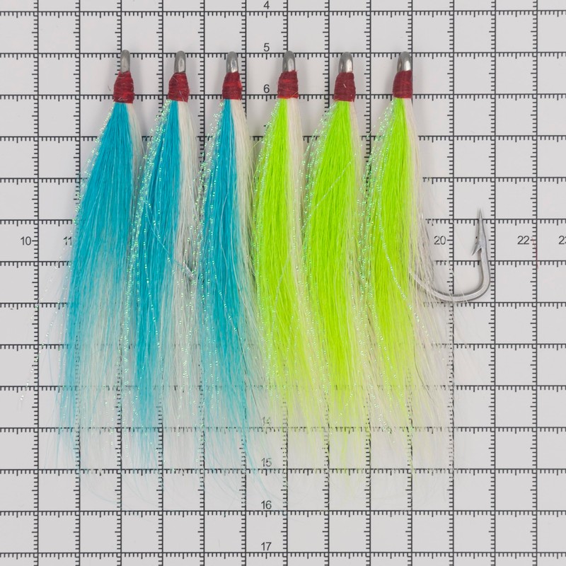 Xubbwov Bucktail Teasers 2 Color (Green Cyan)