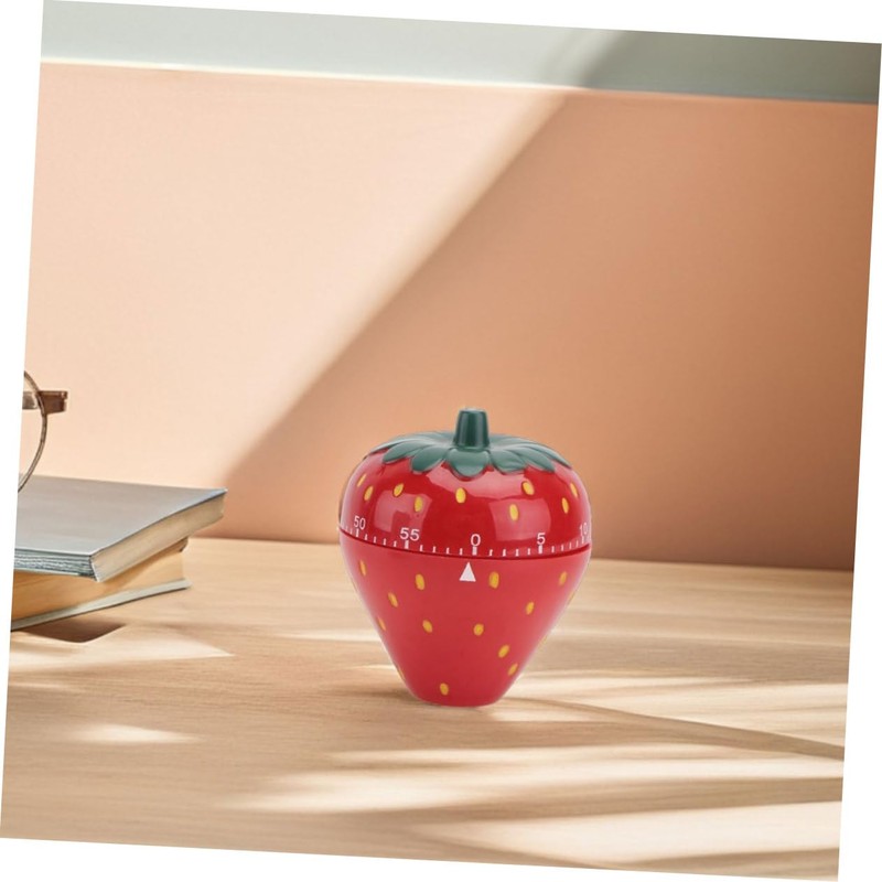 Gatuida Retro Strawberry Shaped Kitchen Timer Mechanical Countdown Device for