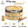 Beyond Gadgets Bamboo Steamer with Steel Reinforcement - 12-Inch 2-Tier