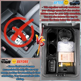 for 2025 2024 Toyota Land Cruiser 1958 LC250 Prado Center Console Organizer Armrest Storage Box Car Accessories Interior Center Console Tray (Not for Cool Box Edition)