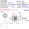 8mm Mini Indicator Light 0.31" Waterproof IP67 Domed High Head