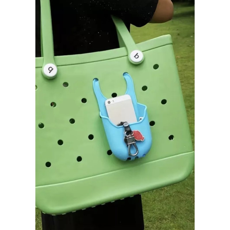 Blue Silicone Phone Holder Etc Beach Bag Bogg Style Rubber