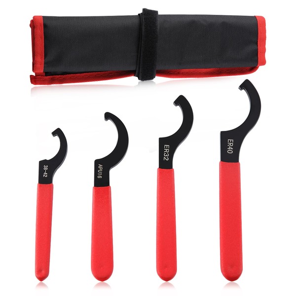 LEONTOOL Coilover Spanner Wrench Set 4 Pcs, Adjustable Shock Coilover