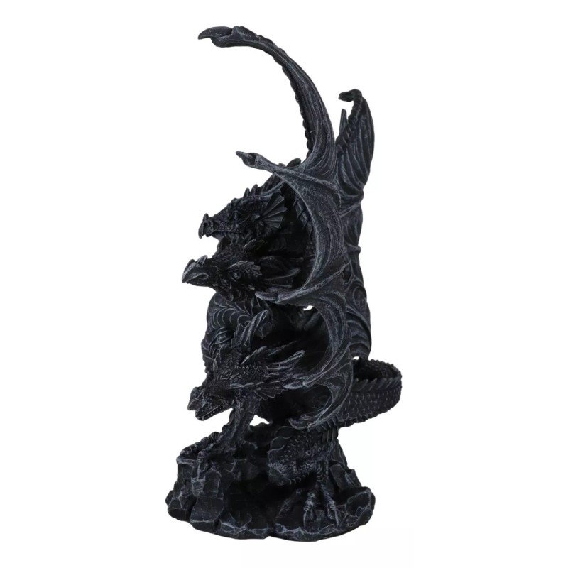 Gothic Faux Stone Ancient Legendary Five Headed Dragon Hydra Roaring