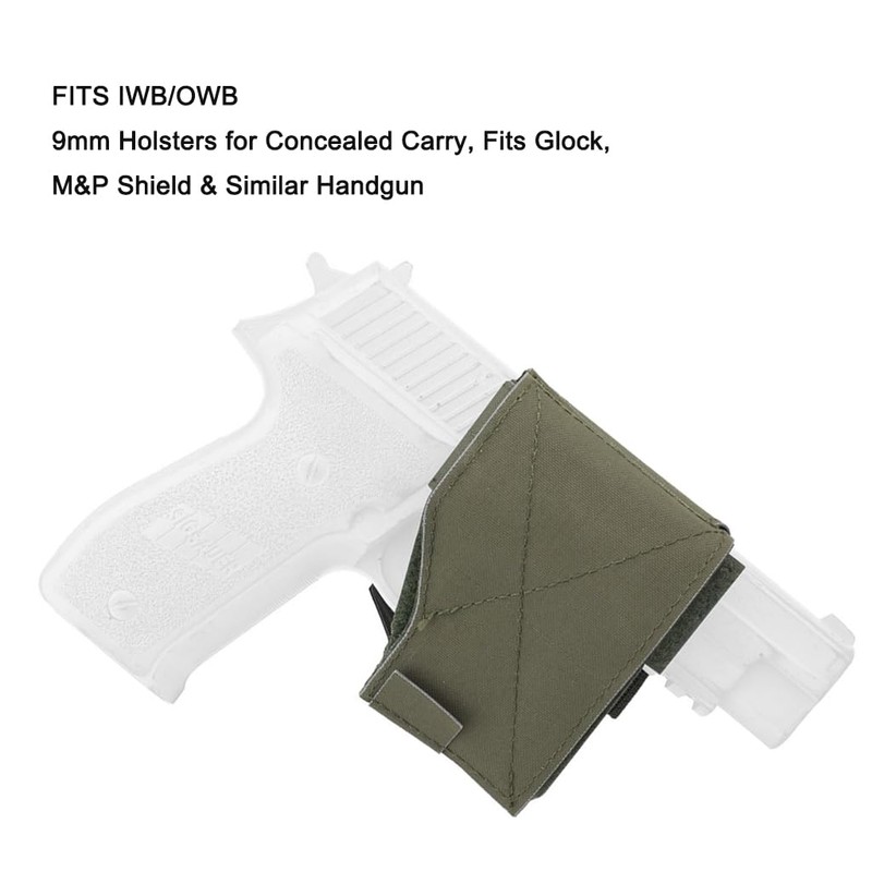Universal Tactical Pistol Holster – Right-Handed Adjustable MOLLE Nylon Handgun