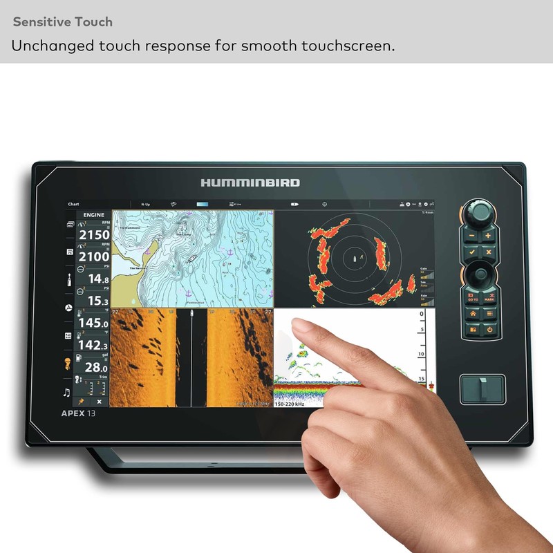 INNOSURE Premium Tempered Glass Screen Protector designed for Humminbird Apex