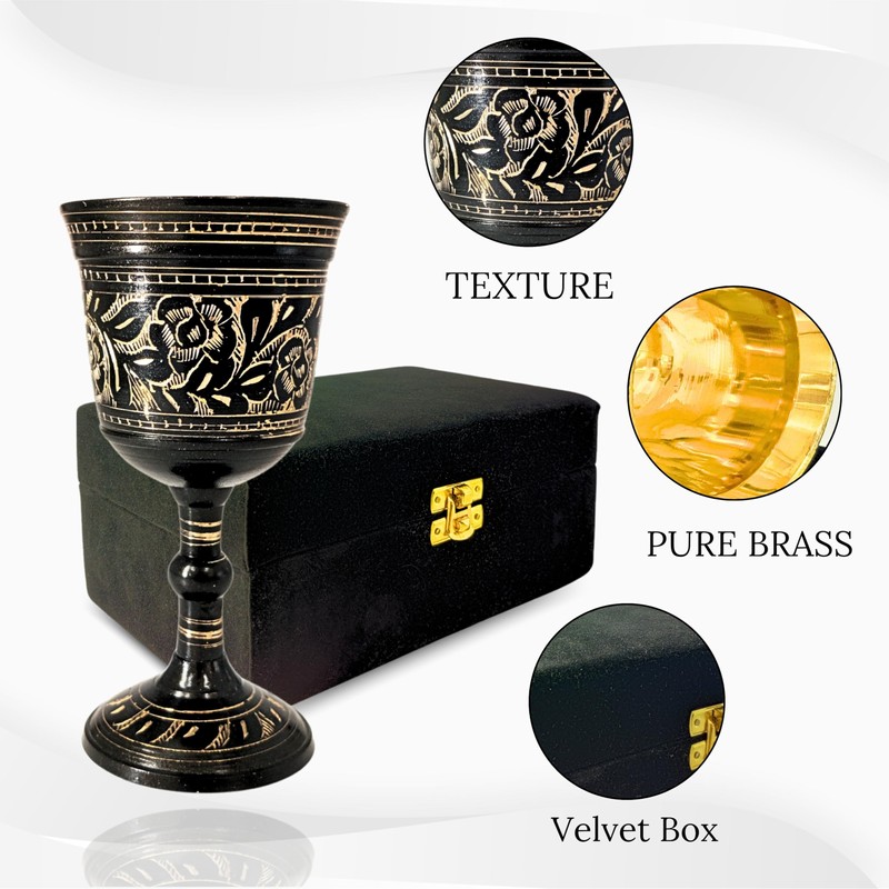 NARRY CRAFT Royal Wine Goblet Solid Brass Handmade Premium Wine