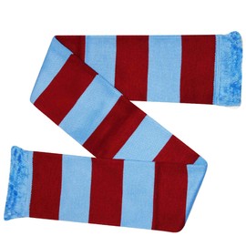 GIFTS 4 ALL VILLA Fans Claret & Blue Football Retro Traditional Match Day Bar Scarf (100% Acrylic)…