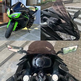 GYMARK Motorcycle Mirrors Wing Rearview Mirror for Kawasaki Ninja 250 300 400R 650 H2R ZX6R ZX10R ZX14R XZ25R Fairing Adjustable Side Mirrors