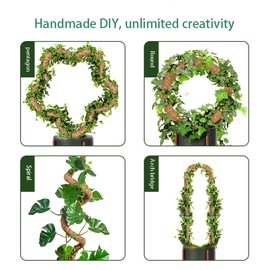 2 Pack 28" Bendable Moss Pole for Monstera Plant Support, Coco Coir Stakes for Climbing Plants, Indoor Trellis for Pothos, Philodendron & Houseplants – Adjustable Plant Support Kit