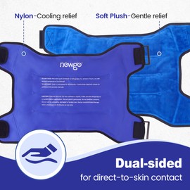 NEWGO Hip Ice Pack Wrap Cold Therapy Gel Pack for Hip Replacement Surgery, Bursitis, Sciatica & Swelling Relief - Blue