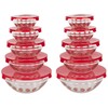 Classic Cuisine Glass Bowls with Lids Set - Mixing Bowls