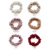 JewelVOX Hair Accessories, Shreddy, Color Pearl, Hair Rubber, Brown, Select