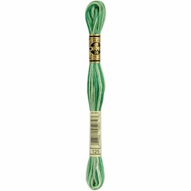DMC 117-125 Mouline Stranded Cotton Six Strand Embroidery Floss Thread, Variegated Seafoam Green, 8.7-Yard