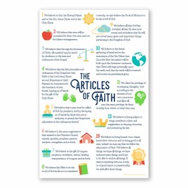 Articles of Faith Poster - 11x17 - LDS, Perfect for Primary - LDS Primary Poster