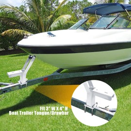 ZUIWAN Boat Trailer Winch Stand with Roller fit 3" w x 4" h Boat Trailer Tongue/Drawbar,Adjustable Boat Trailer Winch Mount Post(Galvanized)