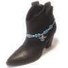 Thunderbird Western Rodeo Boot Chain Gemstone Weave Bracelet Vibrant Blue